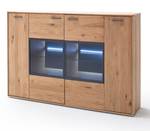 Highboard Pedro 3 mit Beleuchtung Braun - Holzart/Dekor - Holz teilmassiv - 184 x 123 x 37 cm