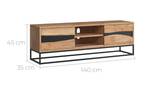 Meuble TV Alabama Marron - Bois massif - 140 x 45 x 140 cm