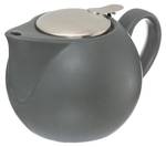 Teekanne mit Sieb 750 ml weiß Grau - Keramik - 12 x 11 x 18 cm