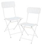 Lot de 2 chaises pliantes Sande Blanc