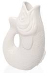 Vase/Krug Monsieur Carafon weiß, groß Weiß - Keramik - 19 x 32 x 12 cm