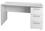Schreibtisch Dallas Weiß - Holzwerkstoff - 60 x 74 x 138 cm