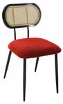 Chaise Thelma brique Rouge - Bois massif - 61 x 81 x 45 cm