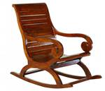 Rocking chair en mindi Marron - Bois massif - Bois/Imitation - 110 x 97 x 56 cm