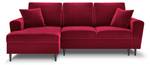 Schlaf-Ecksofa + Box MOGHAN 4 Sitzplätze Rot