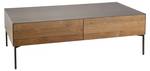 Table basse 2 tiroirs teck recyclé Marron - En partie en bois massif - 60 x 37 x 111 cm