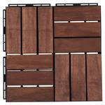 Klickfliesenset Alliste 10er Set Braun - Massivholz - Holzart/Dekor - 30 x 30 x 2 cm