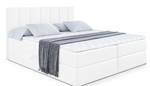 Boxspringbett MOETI Hochglanz Weiß - Breite: 180 cm - H3