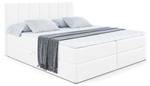 Boxspringbett MOETI Hochglanz Weiß - Breite: 120 cm - H3