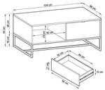 Couchtisch AMBER CT104 Beige - Holzwerkstoff - Kunststoff - 104 x 44 x 68 cm