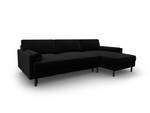 Schlaf-Ecksofa + Box SCOTT 5 Sitzplätze Schwarz