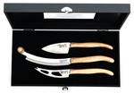 Käsemesser Luxury Line 3er Set Braun - Naturfaser - 2 x 2 x 1 cm