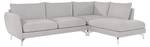 Ecksofa Avanti, 6-Sitzer Silber - Massivholz - Textil - Holz teilmassiv - 277 x 87 x 200 cm