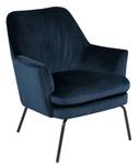 Chisa Fauteuil, fauteuil lounge bleu. Velours