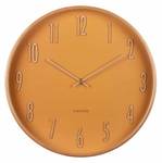 Horloge murale en bois D40cm Jaune