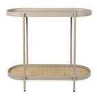 Table console Amaya Beige - En partie en bois massif - 85 x 76 x 39 cm