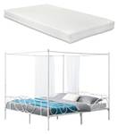 Lit Finström Baldaquin Matelas Métal Blanc - Largeur : 188 cm