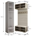 Garderobe Inova 1 Z19 Braun - Gold - Grau - Gold