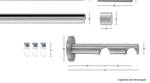 Gardinenstange Easy 2 lfg. Silber - Breite: 160 cm