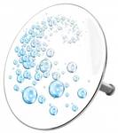 Badewannenstöpsel Wasserblasen Blau - Metall - 8 x 10 x 10 cm