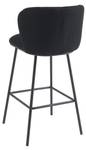 Tabouret de bar SENORASE Lot de 2 Noir - Textile - 54 x 97 x 50 cm