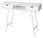 Table console E92 Blanc - Bois manufacturé - Métal - En partie en bois massif - 100 x 80 x 40 cm