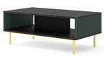 Table basse RavennaF 90x60x45 Noir - Vert foncé - Doré