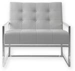 Loungesessel Chicago Grau - Silber - Silber