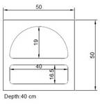 Table de chevet LUELA Blanc - Bois manufacturé - 38 x 50 x 50 cm