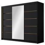 Kleiderschrank Amber VI Schwarz - Breite: 250 cm