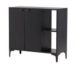 Sideboard Piring 1 Schwarz - Hochglanz Schwarz - 110 x 100 x 42 cm