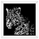 Wandbild Kristall Leopard 80 x 80 cm