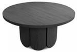 Table basse Soft Noir - En partie en bois massif - 78 x 41 x 78 cm