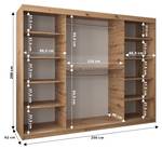 SCHWEBETÜRENSCHRANK TOKYO 2 Schwarz - Eiche Sonoma Dekor