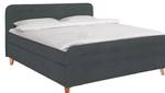 Nordic Box Boxspringbett TSV Dunkelgrau - Steingrau - Breite: 202 cm - H3