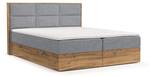 Boxspringbett Ikigai mit Topper Grau - Breite: 160 cm