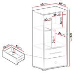 Highboard Step 05 Braun - Holzwerkstoff - 60 x 122 x 40 cm