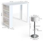 Table de bar lot de 2 Blanc