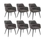 Chaise gondole HEKA Anthracite - Lot de 6