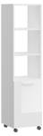 Bad Rollschrank Fronten Weiß Korpus Weiß Weiß - Holzwerkstoff - 35 x 140 x 37 cm