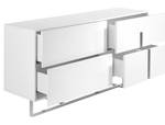 Weißes Sideboard mit Stahlbeinen Weiß - Holzwerkstoff - Metall - 160 x 75 x 46 cm