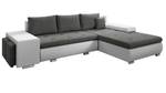 Ecksofa ARZO MINI Lavagrau - Weiß - Breite: 290 cm