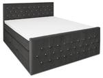 Boxspringbett MARDIN mit Bettkasten Anthrazit - Breite: 200 cm