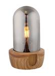 Lampe à poser - GIRO Gris - En partie en bois massif - 15 x 26 x 15 cm