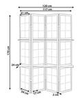 Paravent GOMAGOI Noir - Bois massif - 120 x 170 x 2 cm