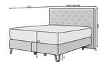 Boxspringbett BALIAN Silber - Breite: 158 cm