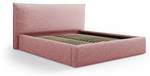 Bett mit Box und Kopfteil AGATE Pink