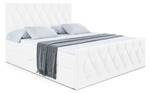 Boxspringbett VELANTO Hochglanz Weiß - Breite: 140 cm - H4