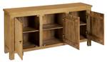 AJMAL Sideboard Braun - Massivholz - 40 x 80 x 160 cm