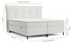 Premium Boxspringbett LasPalmas Silber / Grau - Silbergrau - Breite: 213 cm